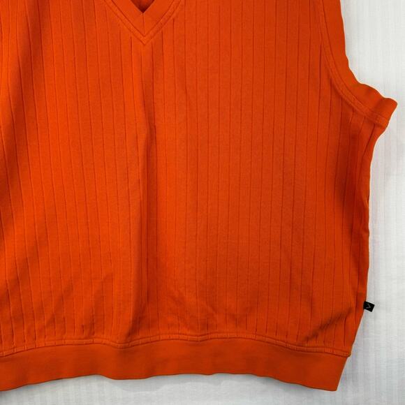 Callaway Orange Sleeveless Sweater Vest Size X-Large Golf Preppy Grandpa Core - Picture 4 of 6